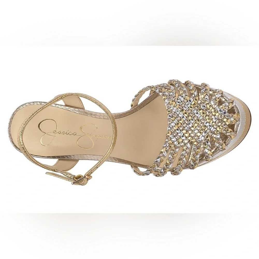 NEW Jessica Simpson Inaia Platform Sandals, Gold, Black & Orange Available, 9.5